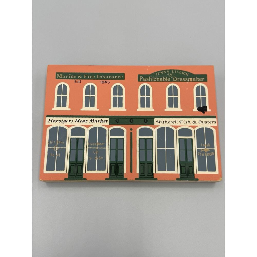 Cats Meow Village Series VI 1988 Fish/Meat Market Shelf Sitter Vintage